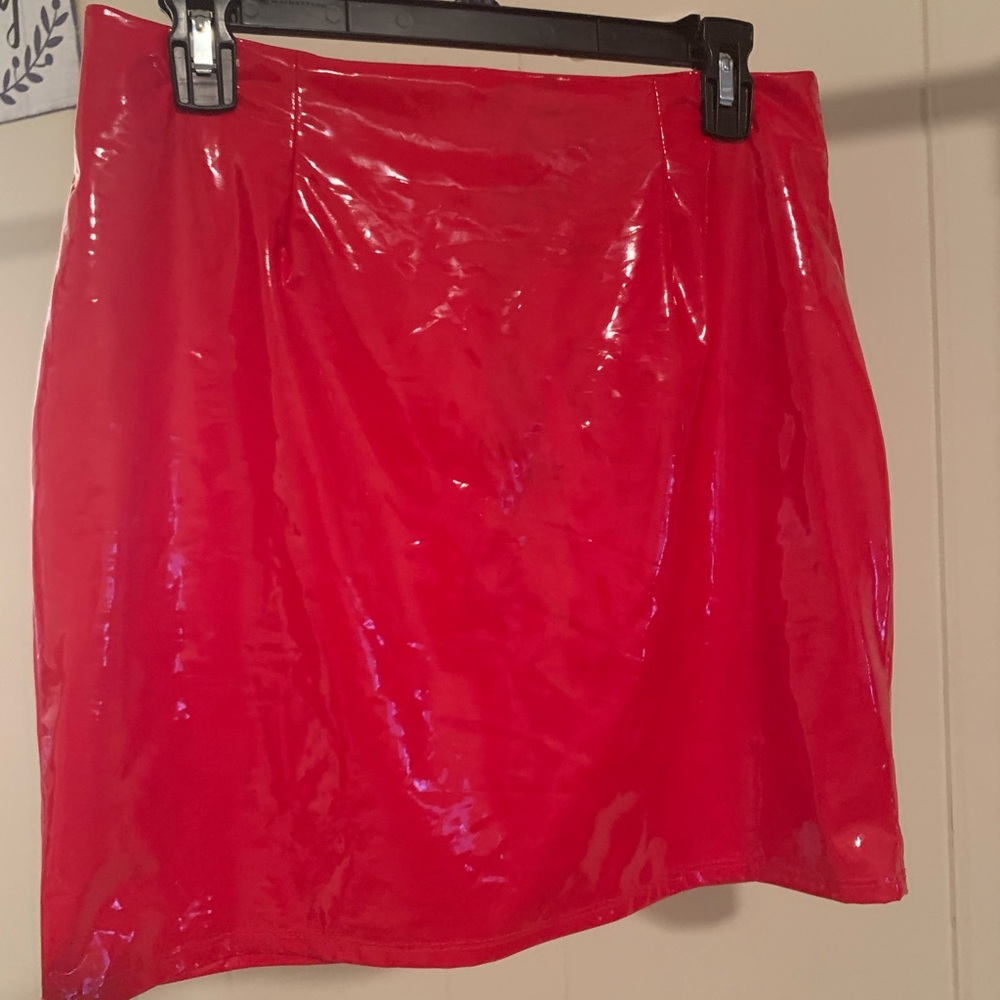 Red Leather Skirt